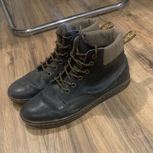 Dr. Martens Black and Tan Men's Boots